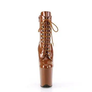 Karamelové taneční kozačky FLAM1020/CAML/M | FLAMINGO-1020 Pleaser - zepředu