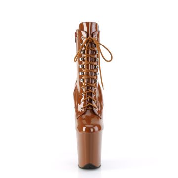 Karamelové taneční kozačky FLAM1020/CAML/M | FLAMINGO-1020 Pleaser - zepředu Karamelové taneční kozačky FLAM1020/CAML/M | FLAMINGO-1020 Pleaser - zepředu
