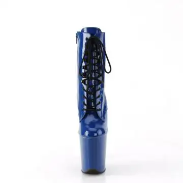 Modré taneční kozačky FLAM1020/RYBL/M | FLAMINGO-1020 Pleaser - zepředu