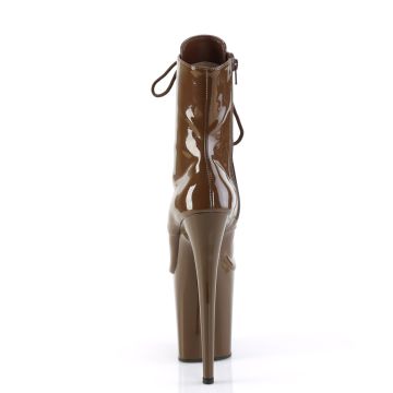 Kávové strip kozačky FLAM1021/MOC/M | FLAMINGO-1021 Pleaser - zezadu Kávové strip kozačky FLAM1021/MOC/M | FLAMINGO-1021 Pleaser - zezadu
