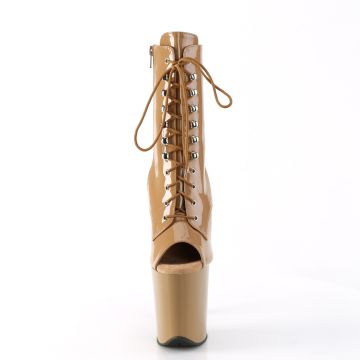 Karamelové sexy kozačky FLAM1021/TF/M | FLAMINGO-1021 Pleaser - zepředu Karamelové sexy kozačky FLAM1021/TF/M | FLAMINGO-1021 Pleaser - zepředu