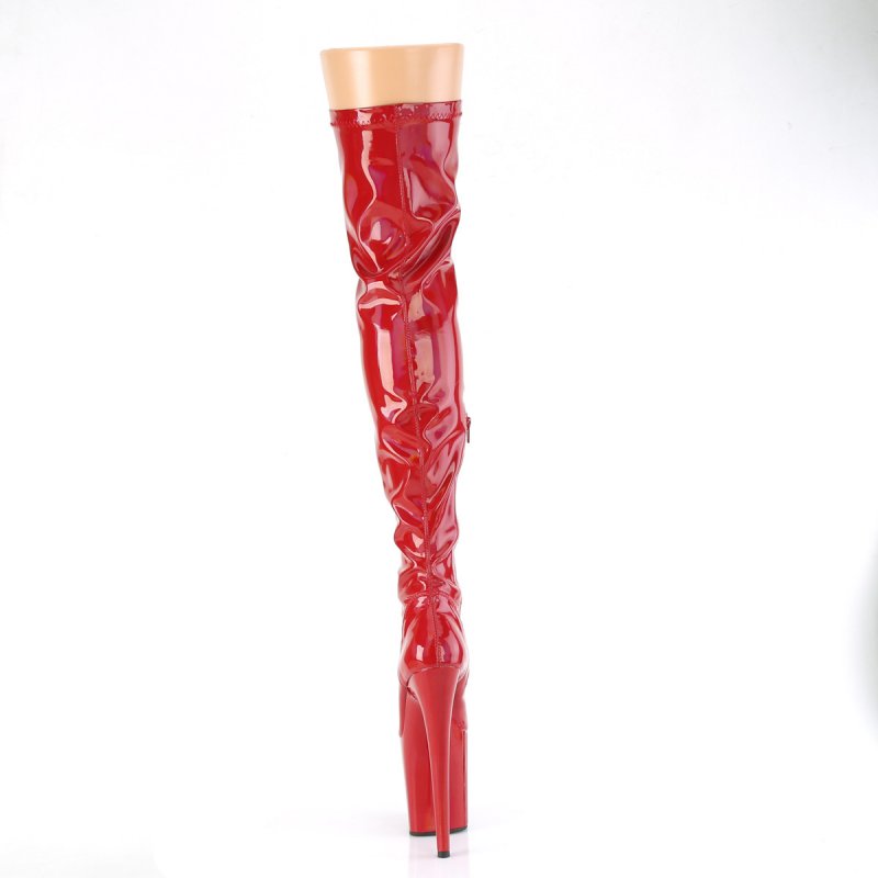 Červené sexy kozačky FLAM3000HWR/RHG/M | FLAMINGO-3000HWR Pleaser - zezadu