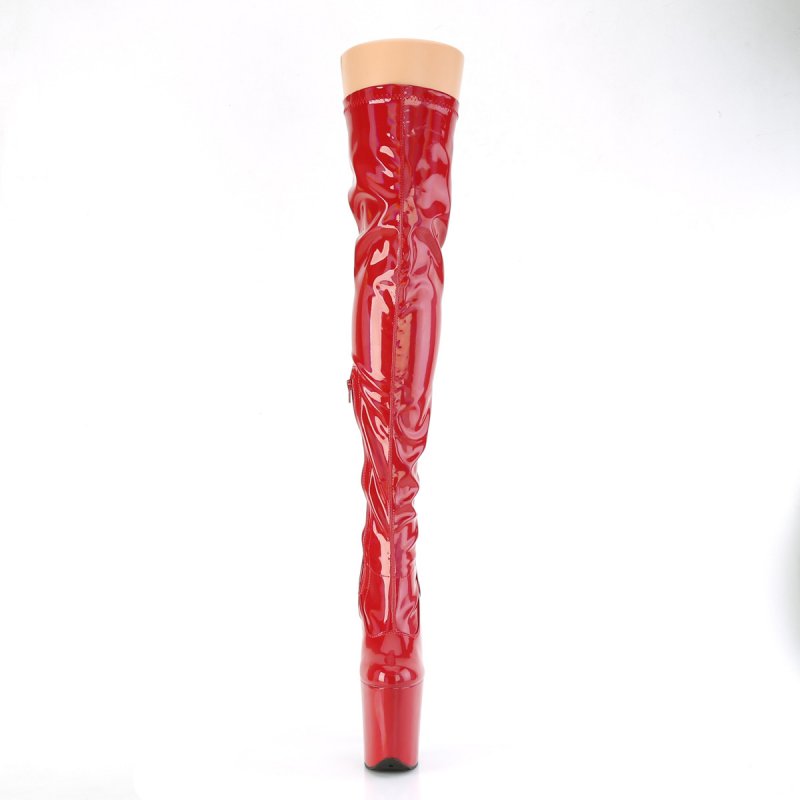 Červené sexy kozačky FLAM3000HWR/RHG/M | FLAMINGO-3000HWR Pleaser - zepředu