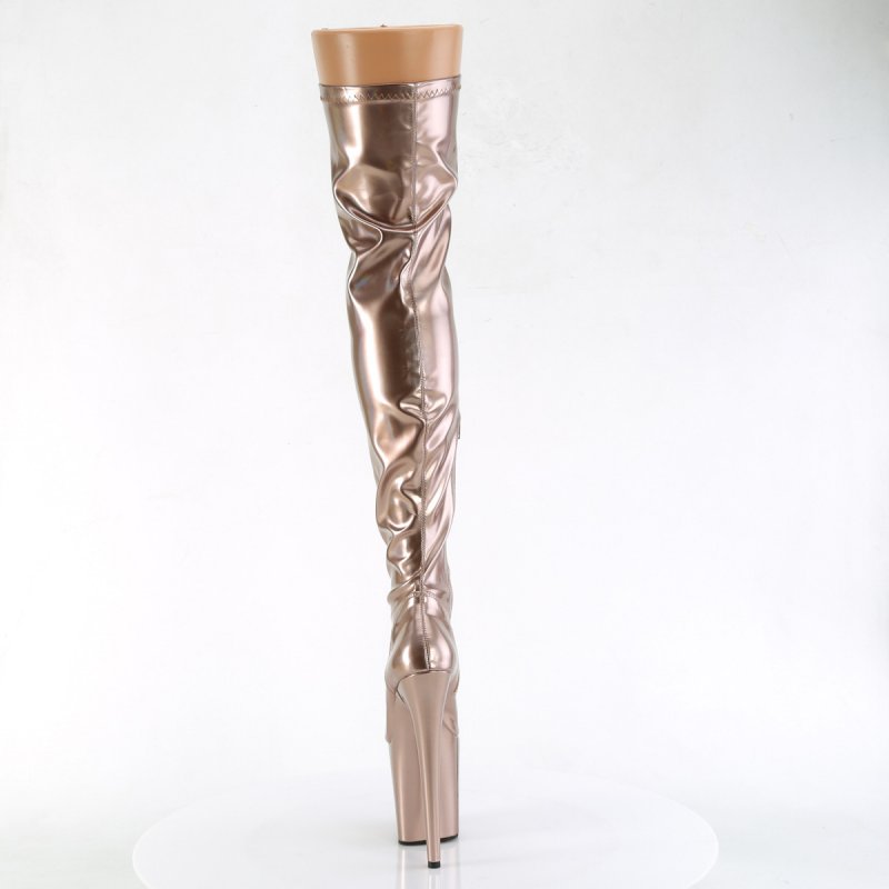 Zlaté sexy kozačky FLAM3000HWR/ROGDHG/M | FLAMINGO-3000HWR Pleaser - zezadu
