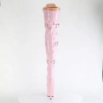 Růžové erotické kozačky FLAM3028/BP/M | FLAMINGO-3028 Pleaser - zezadu