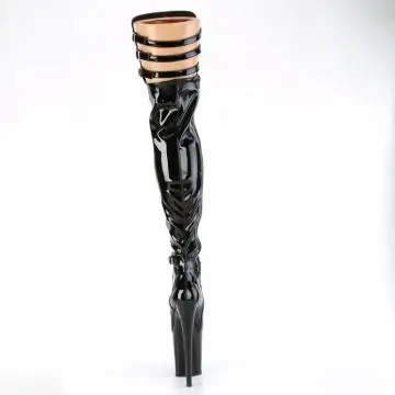 FLAMINGO-3055 FLAM3055/B/M Pleaser kozačky pro dominy | FLAMINGO-3055 Pleaser - zezadu