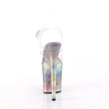 Barevné sandály Pleaser FLAM808NEB/C/LVG pro pole dance | FLAMINGO-808NEB Pleaser - zezadu