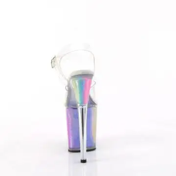 Taneční sandály s duhovou platformou FLAM808RG-01/C/RBOWG | FLAMINGO-808RG-01 Pleaser - zezadu