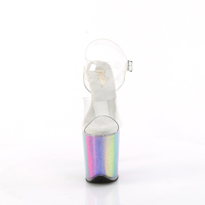 Taneční boty Pleaser FLAMINGO-808RG-01 FLAM808RG-01/C/RBOWG | FLAMINGO-808RG-01 Pleaser - zepředu