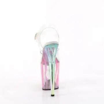 Barevné svítící taneční sandály Pleaser FLAM808RG-03/C/RBOWG | FLAMINGO-808RG-03 Pleaser - zezadu