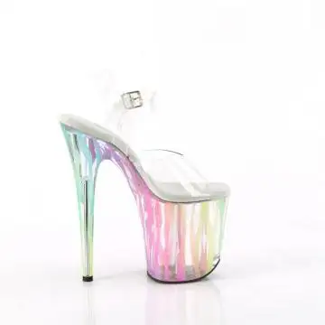 Barevné svítící taneční sandály Pleaser FLAM808RG-03/C/RBOWG | FLAMINGO-808RG-03 Pleaser - z vnějšku
