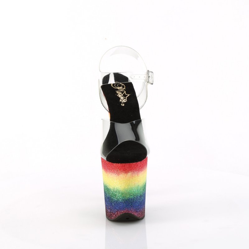 FLAMINGO-808RG-04 FLAM808RG-04/C/RBOWG duhové sexy boty | FLAMINGO-808RG-04 Pleaser - zepředu