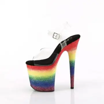 Duhové sandály Pleaser FLAM808RG-04/C/RBOWG pro gogo a strip | FLAMINGO-808RG-04 Pleaser - z vnitřku