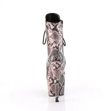 Růžové pole kozačky s hadím vzorem ADO1020SPWR/BPSP/M | ADORE-1020SPWR Pleaser - zezadu