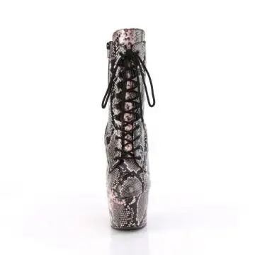 Růžové pole kozačky s hadím vzorem ADO1020SPWR/BPSP/M | ADORE-1020SPWR Pleaser - zepředu