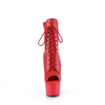 ADO1021/RPU/M červené go-go kozačky | ADORE-1021 Pleaser - zepředu