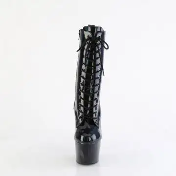 Černé pole dance kozačky ADO1040WR-HG/BHG/M | ADORE-1040WR-HG Pleaser - zepředu