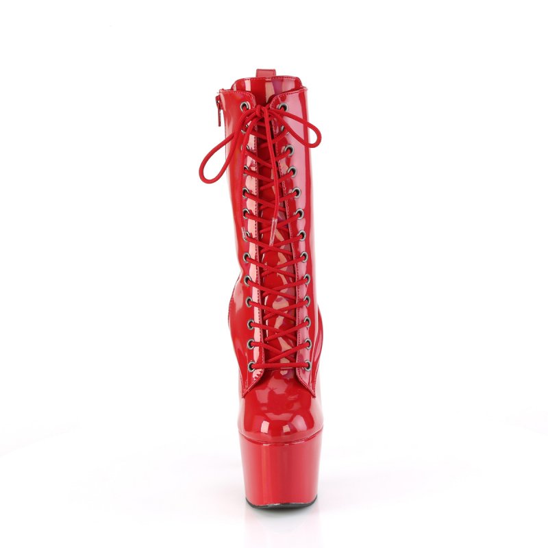 Červené pole dance kozačky ADO1040WR-HG/RHG/M | ADORE-1040WR-HG Pleaser - zepředu