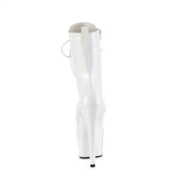 Bílé pole dance kozačky ADO1040WR-HG/WHG/M | ADORE-1040WR-HG Pleaser - zezadu