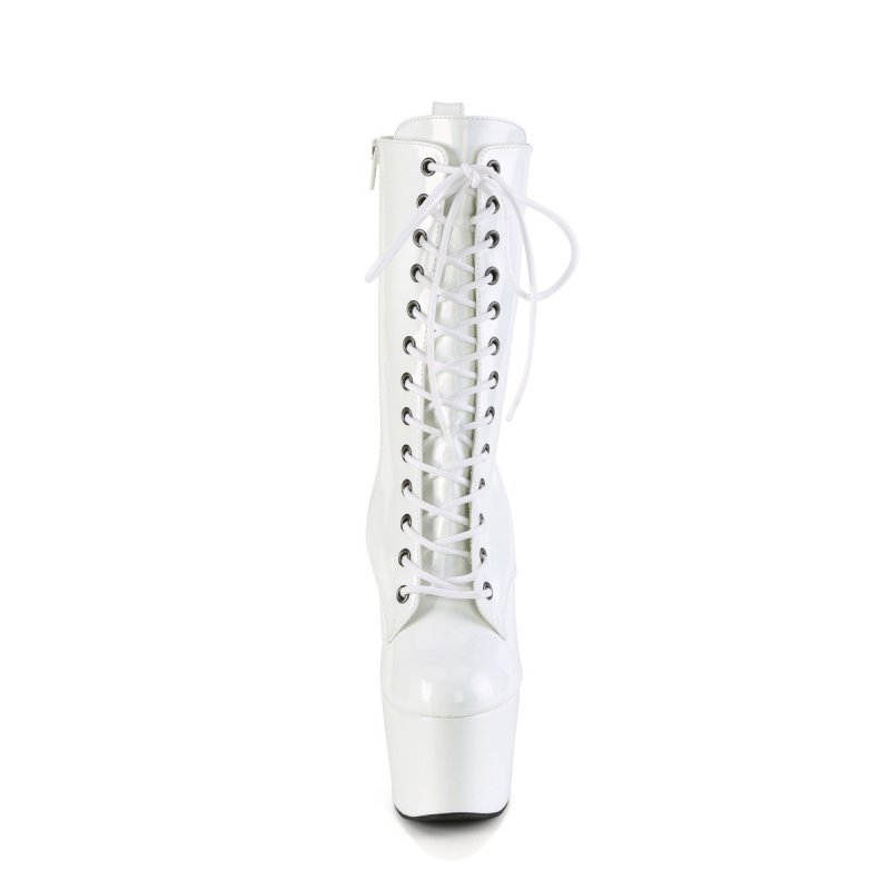 Bílé pole dance kozačky ADO1040WR-HG/WHG/M | ADORE-1040WR-HG Pleaser - zepředu