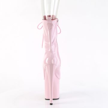 Růžové strip kozačky ENC1041/BP/M | ENCHANT-1041 Pleaser - zezadu