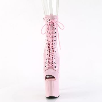 Růžové strip kozačky ENC1041/BP/M | ENCHANT-1041 Pleaser - zepředu