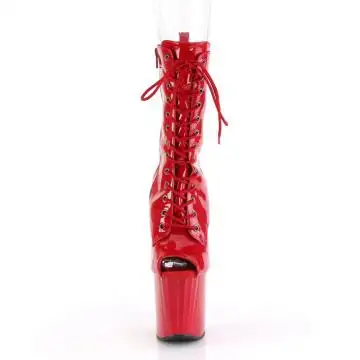 Červené taneční kozačky ENC1041/R/M | ENCHANT-1041 Pleaser - zepředu