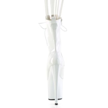 Bílé go-go kozačky ENC1041/W/M | ENCHANT-1041 Pleaser - zezadu