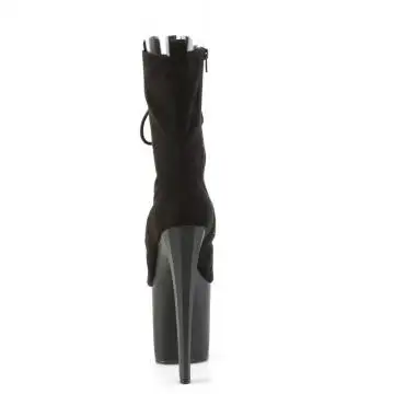 Černé kozačky na vysoké platformě Pleaser ENC1041FS/BFS/M | ENCHANT-1041FS Pleaser - zezadu
