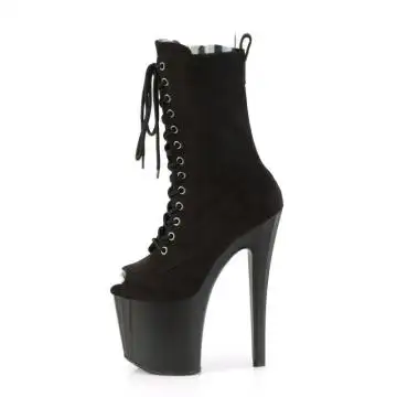 Černé kozačky na vysoké platformě Pleaser ENC1041FS/BFS/M | ENCHANT-1041FS Pleaser - z vnitřku