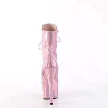 Růžové kozačky s hologramem ADO1020HG/BPHG/M Pleaser | ADORE-1020HG Pleaser - zezadu