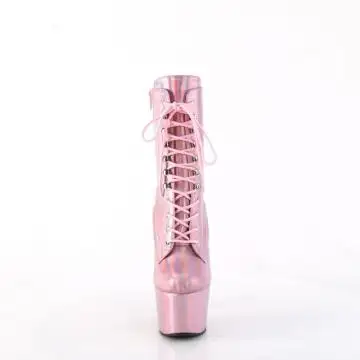 Růžové kozačky s hologramem ADO1020HG/BPHG/M Pleaser | ADORE-1020HG Pleaser - zepředu