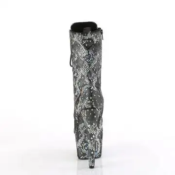 Stříbrné pole dance kozačky ADO1040SPF/SMFA/M | ADORE-1040SPF Pleaser - zezadu
