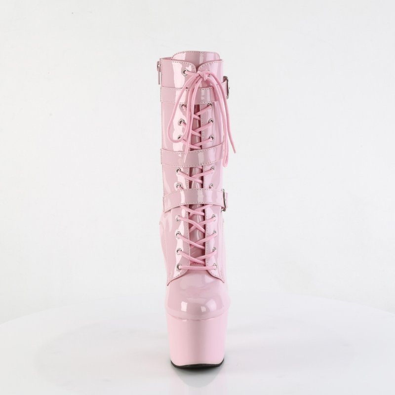 Růžové taneční kozačky ADO1043/BP/M | ADORE-1043 Pleaser - zepředu