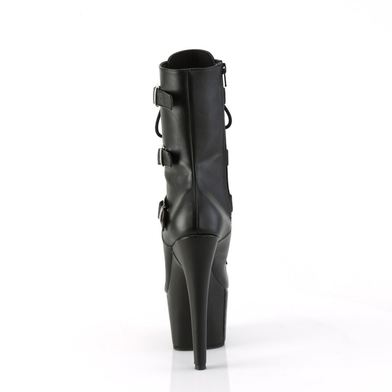 Černé matné taneční kozačky ADO1043/BPU/M | ADORE-1043 Pleaser - zezadu