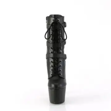 Černé matné taneční kozačky ADO1043/BPU/M | ADORE-1043 Pleaser - zepředu
