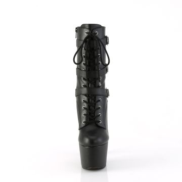 Černé matné taneční kozačky ADO1043/BPU/M | ADORE-1043 Pleaser - zepředu Černé matné taneční kozačky ADO1043/BPU/M | ADORE-1043 Pleaser - zepředu