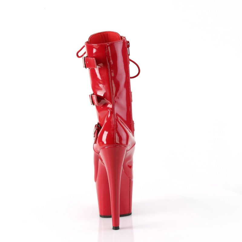 Červené taneční kozačky ADO1043/R/M | ADORE-1043 Pleaser - zezadu