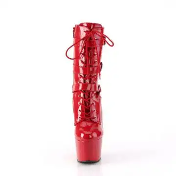 Červené taneční kozačky ADO1043/R/M | ADORE-1043 Pleaser - zepředu