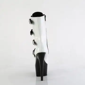 Černobílé taneční kozačky na striptýz ADO1046TT/WHG/B | ADORE-1046TT Pleaser - zezadu