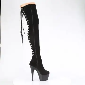 Černé stehenní kozačky ADO3063/BMF/M | ADORE-3063 Pleaser - z vnějšku