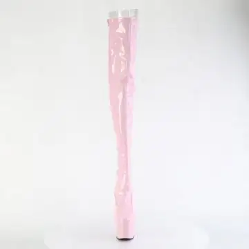 Růžové erotické kozačky ADO3063/BP/M | ADORE-3063 Pleaser - zepředu