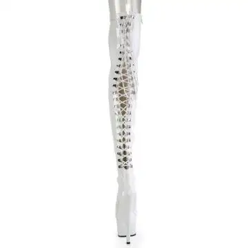Bílé erotické kozačky ADO3063/W/M | ADORE-3063 Pleaser - zezadu