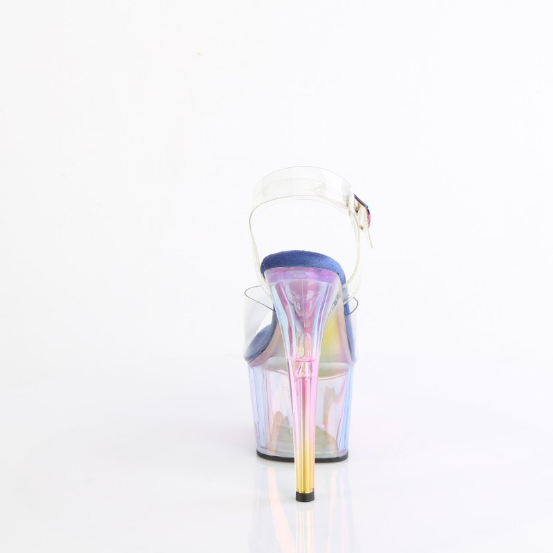 Barevné boty na podpatku ADO708HT/C/BLMCT Pleaser | ADORE-708HT Pleaser - zezadu