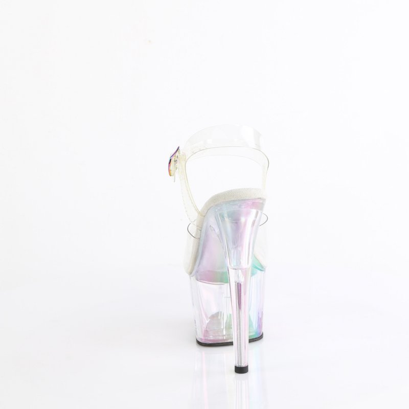 Taneční boty na podpatku s hologramem ADO708HT/C/HGT | ADORE-708HT Pleaser - zezadu