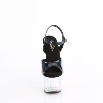 Černé pole dance sandály ADO709HT/BHG/HGT | ADORE-709HT Pleaser - zepředu Černé pole dance sandály ADO709HT/BHG/HGT | ADORE-709HT Pleaser - zepředu