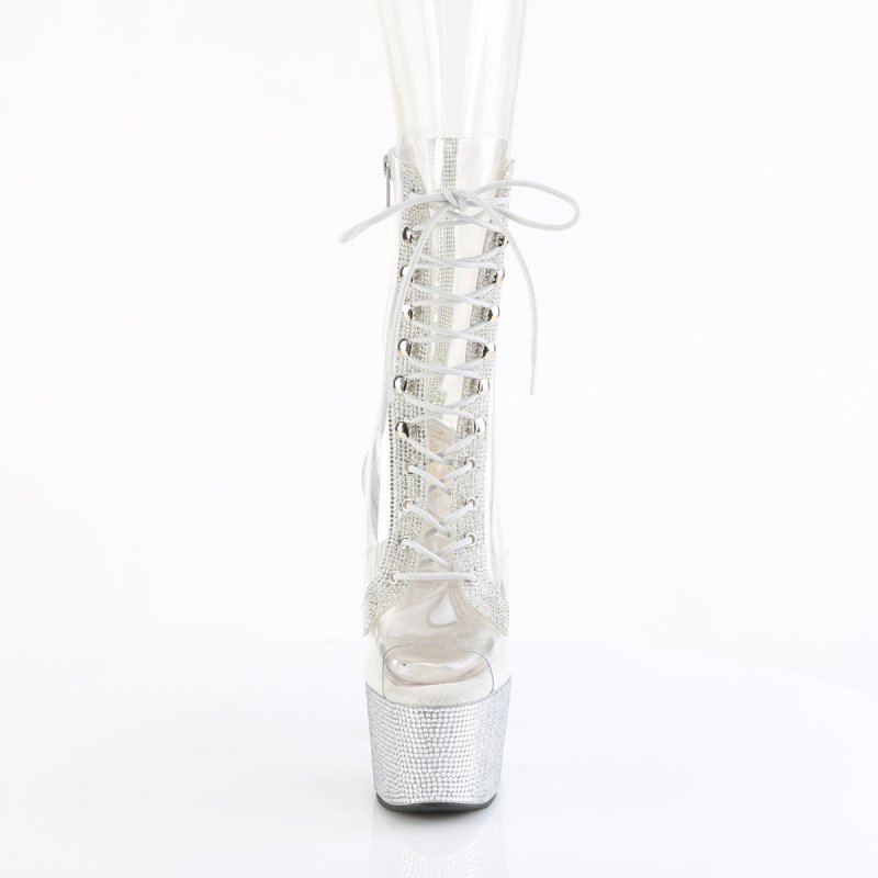 BEJEWELED-1021C-2 BEJ1021C-2/C-RS/SRS Luxusní kozačky Pleaser | BEJEWELED-1021C-2 Pleaser - zepředu
