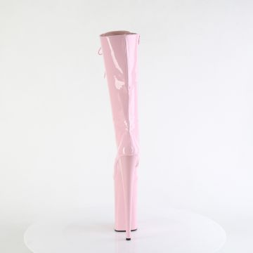 BEYOND-2020 BEY2020/BP/M růžové kozačky na extrémních podpatcích Pleaser - zezadu