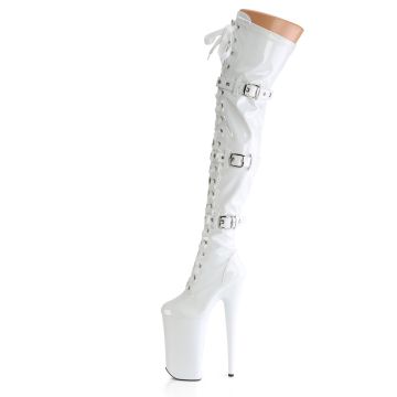 Bílé BDSM kozačky BEY3028/W/M | BEYOND-3028 Pleaser - z vnitřku Bílé BDSM kozačky BEY3028/W/M | BEYOND-3028 Pleaser - z vnitřku