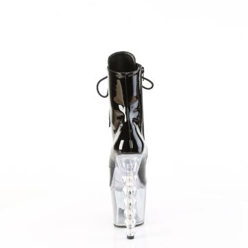 Černé kozačky s kuličkovým podpatkem BLISS1020BC/B/B-C | BLISS-1020BC Pleaser - zezadu Černé kozačky s kuličkovým podpatkem BLISS1020BC/B/B-C | BLISS-1020BC Pleaser - zezadu